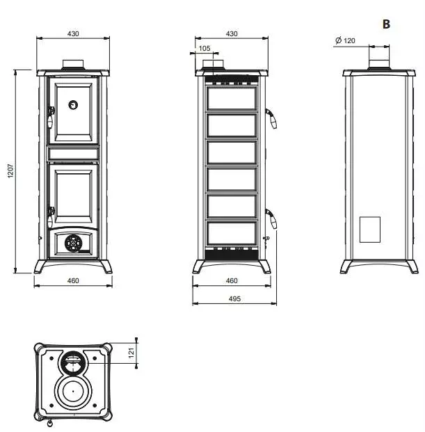 Vedkomfyr Gemma Forno 5.0 Petra - Bilde 3